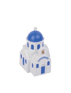  Santorini Blue-Domed Church Ornament