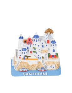 Santorini Decorative Miniature with Windmill 
