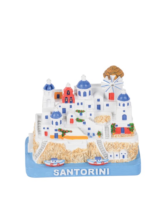 Santorini Decorative Miniature with Windmill 