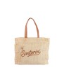 Handmade Santorini Straw Tote Bag with Fringe and Tassel – 2 Colors